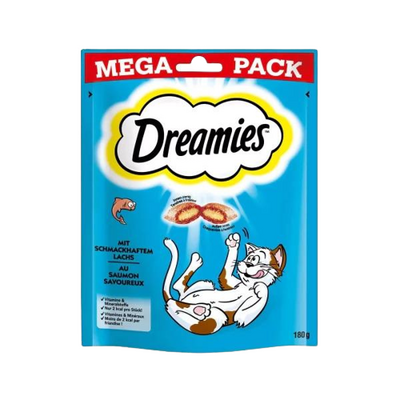 Dreamies Mega Pack İç Dolgulu Somonlu Kedi Ödül Bisküvisi 180gr