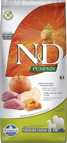 N&D Pumpkin Yaban Domuzlu Balkabaklı Ve Elmalı 12 kg Orta ve Büyük Irk Yetişkin Köpek Maması
