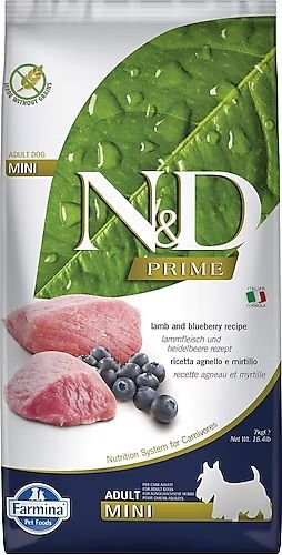 N&D Prime Kuzu Etli ve Yaban Mersinli 7 kg Küçük Irk Yetişkin Köpek Maması