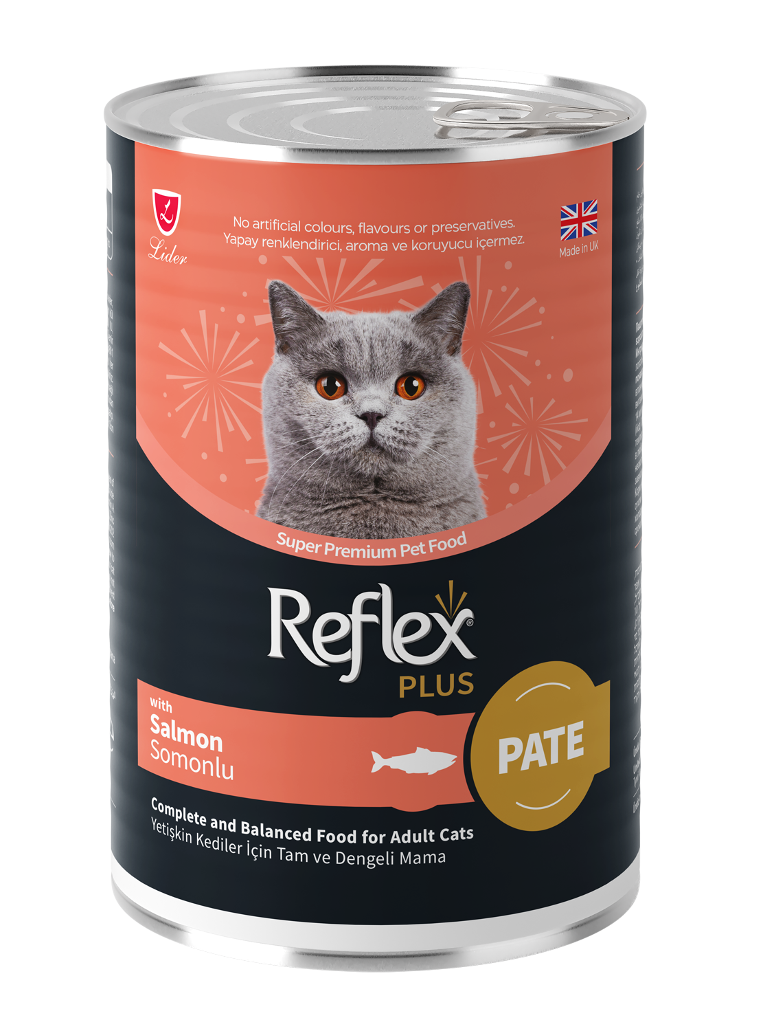 Reflex Plus Pate Somonlu Yetişkin Kedi Maması 395G