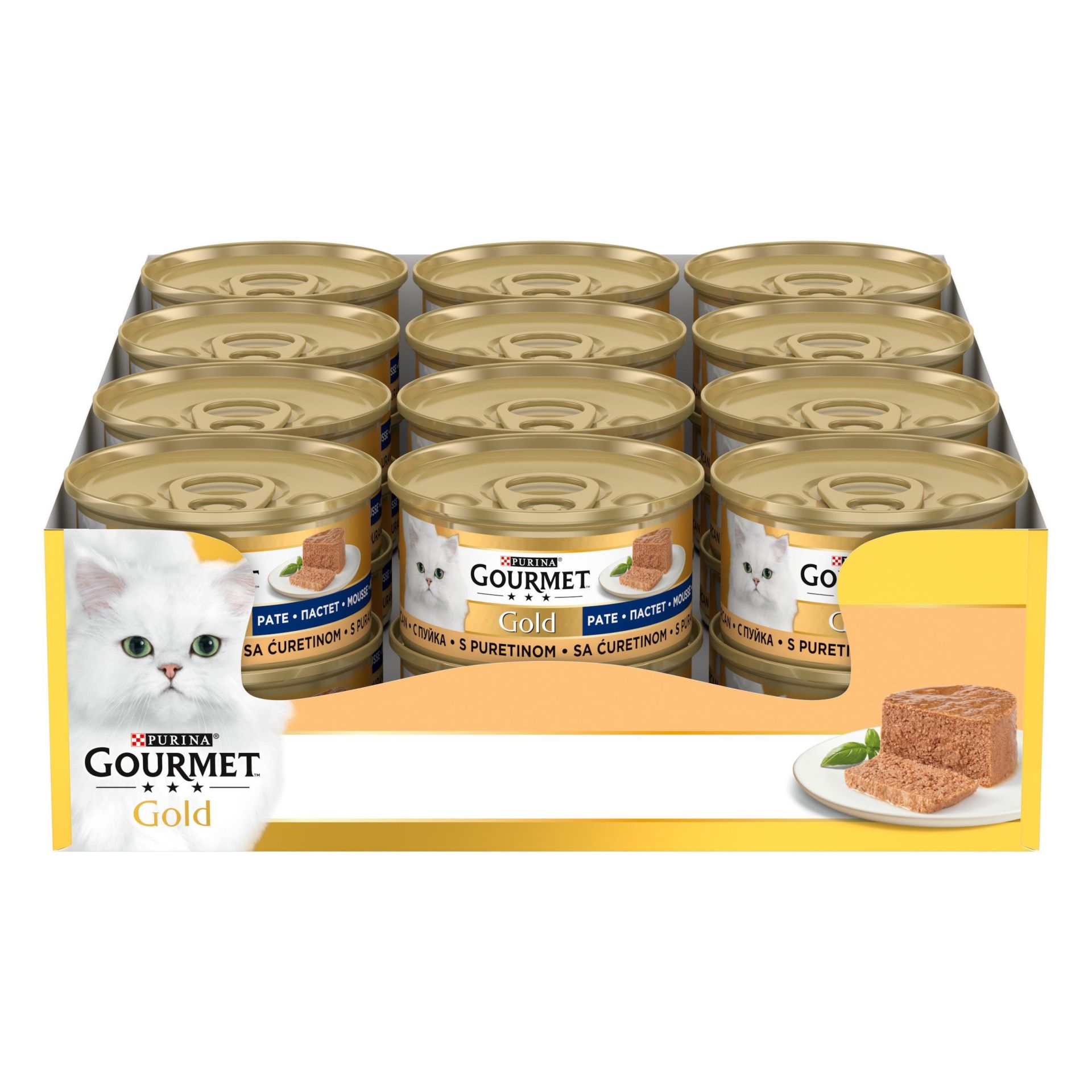 Gourmet Gold® Kıyılmış Hindili Kedi Maması 85 gr 24lü