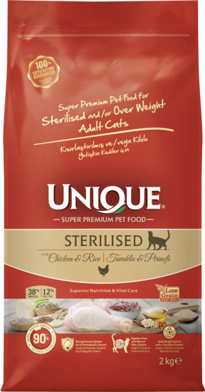 Unique Tavuklu 1.5 kg Kısırlaştırılmış Yetişkin Kedi Maması