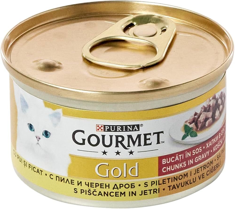 Purina Gourmet 85 Gr. Gold Tavuklu Ciğerli Kedi Konservesi