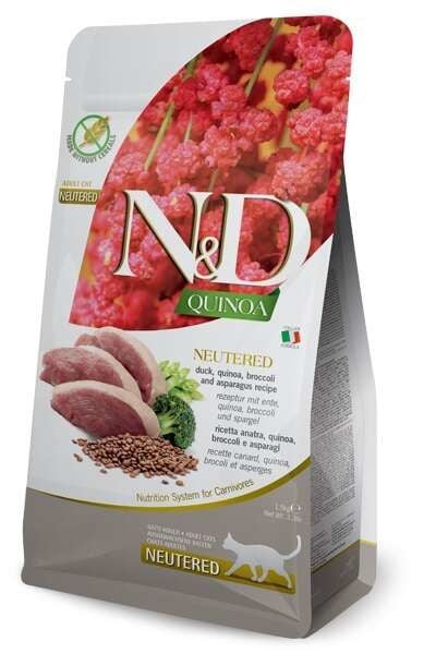 N&D Quinoa Neutered Ördek Etli 1.5 kg Kısırlaştırılmış Yetişkin Kedi Maması