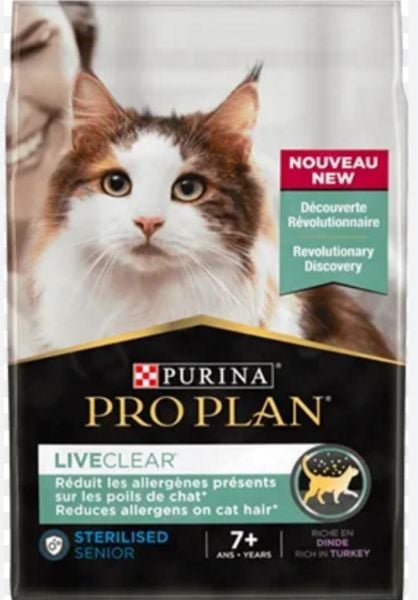 Pro Plan LiveClear +7 Alerjen Azaltan Hindili 1.4 kg Kısırlaştırılmış Yaşlı Kedi Maması