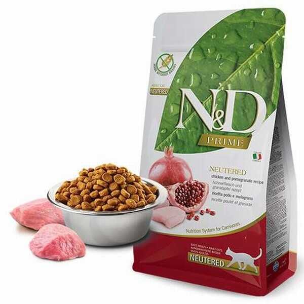 N&D Prime Kısır Tahılsız Tavuklu Narlı Kısırlaştırılmış Yetişkin Kedi Maması 1,5 Kg