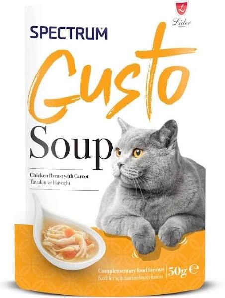 Spectrum Gusto Tavuklu ve Havuçlu 50 gr Kedi Çorbası