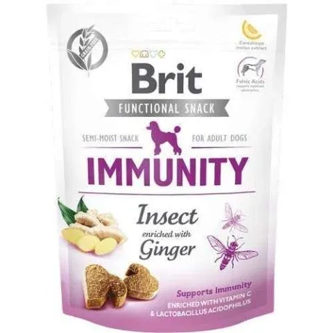 Brit Immunity Zencefilli ve Larva Proteinli Bağışıklık Destekleyici Köpek Ödülü 150 gr