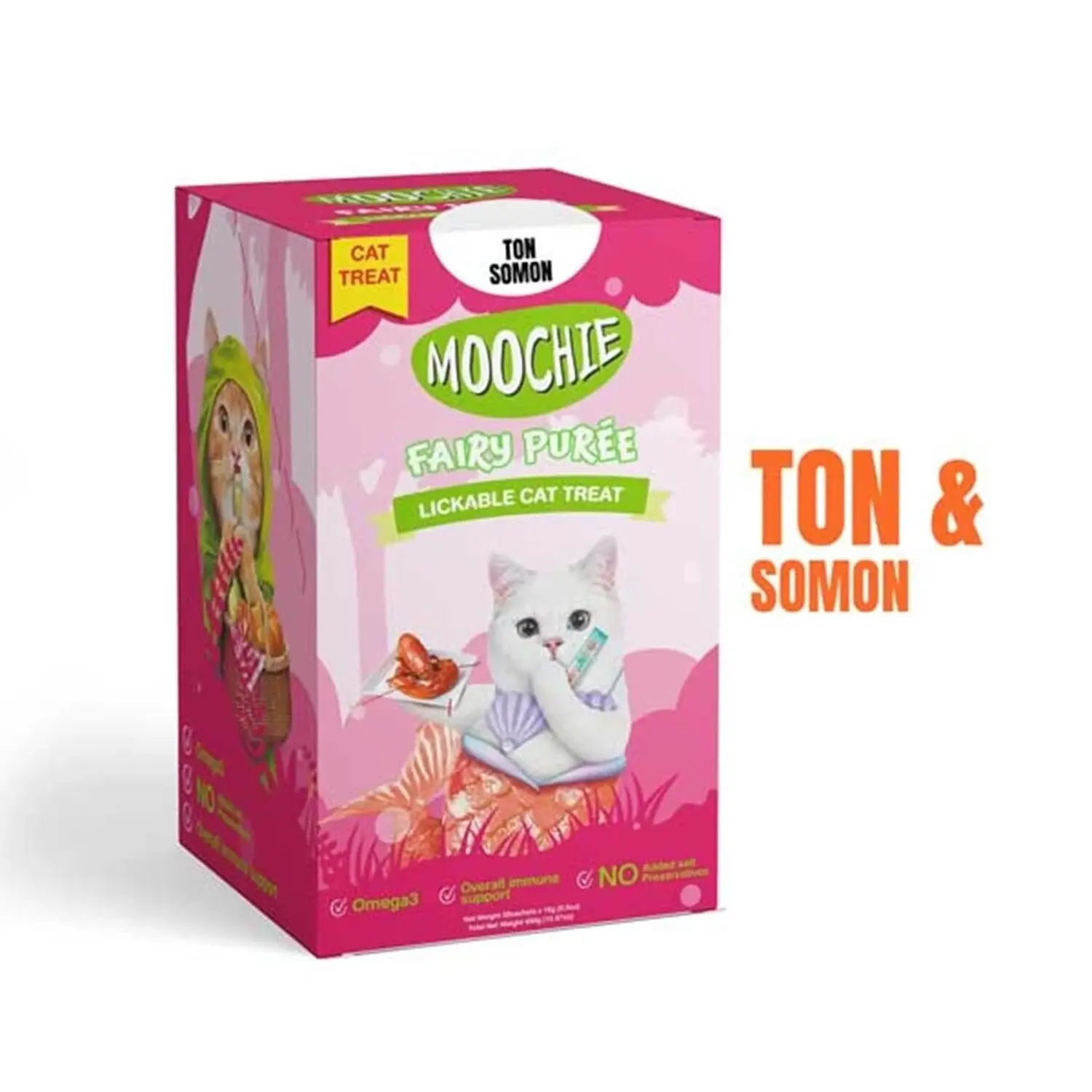 Moochie Ton ve Somon Balıklı Krema Kedi Ödülü 30 x 15gr