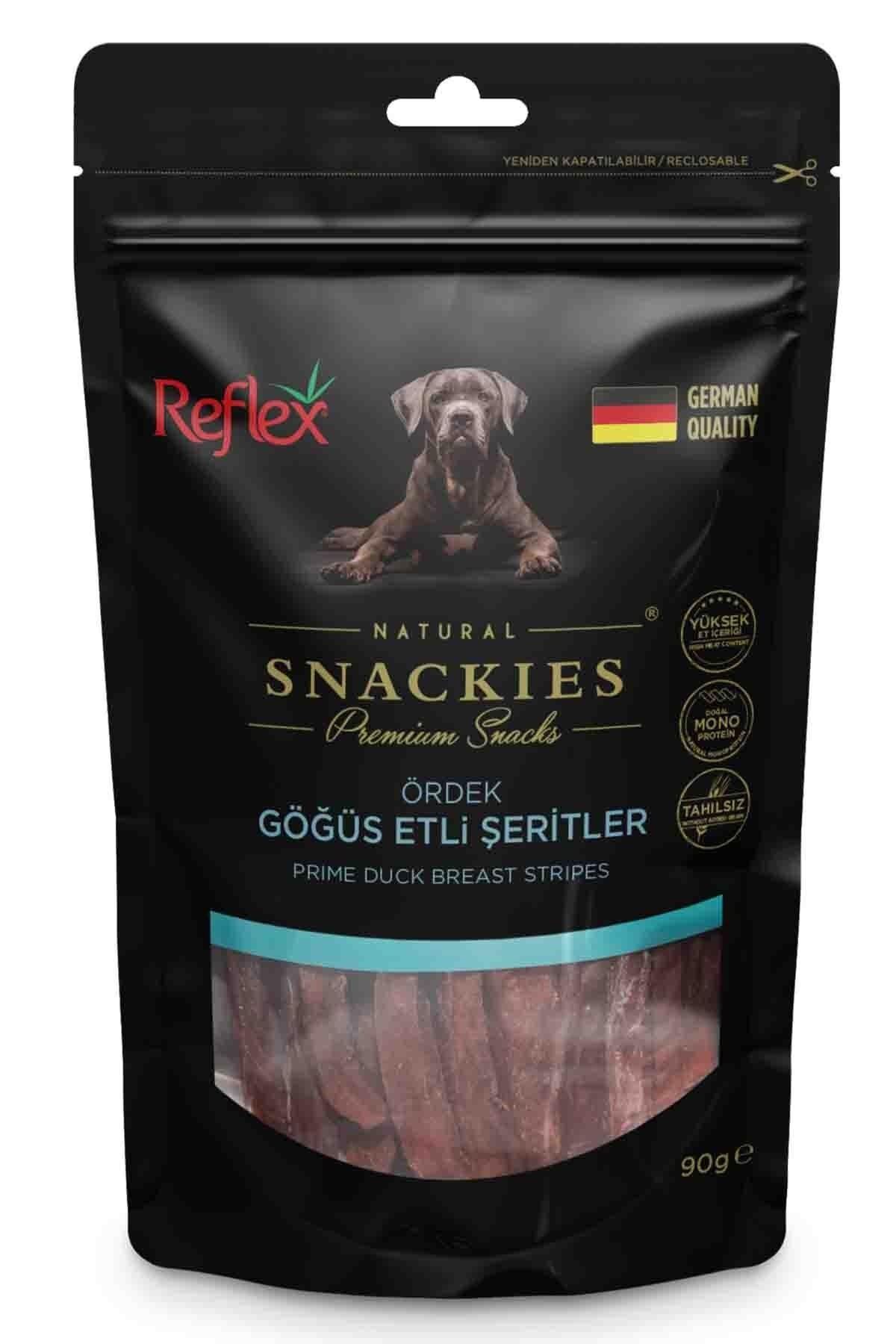 Reflex Snackies Natural Ördek Göğüs Etli Şerit Tahılsız Köpek Ödül Maması 90 Gr