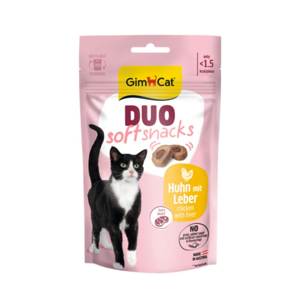 GimCat Duo Soft Snacks Tavuklu Ve Ciğerli Kedi Ödül Maması 50g