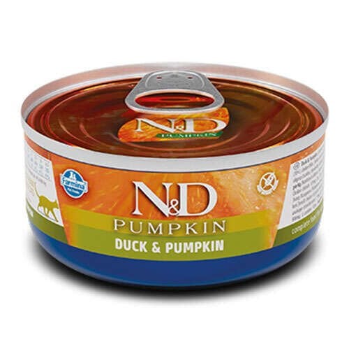 N&D Pumpkin Balkabaklı Ördekli Tahılsız Yetişkin Kedi Konservesi 70gr