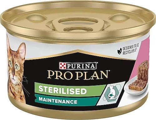 Pro Plan Sterilised Ton Balıklı ve Somonlu 85 gr Kısırlaştırılmış Yetişkin Konserve Kedi Maması
