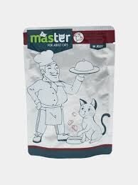 Master Pouch Jöle İçinde Dana Etli Yetişkin Kedi Konservesi 80gr