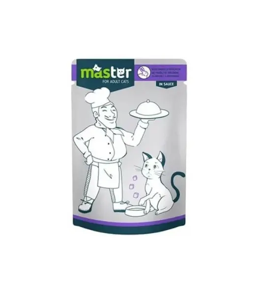 Master Pouch Tavşan Etli Yetişkin Yaş Kedi Maması 80gr