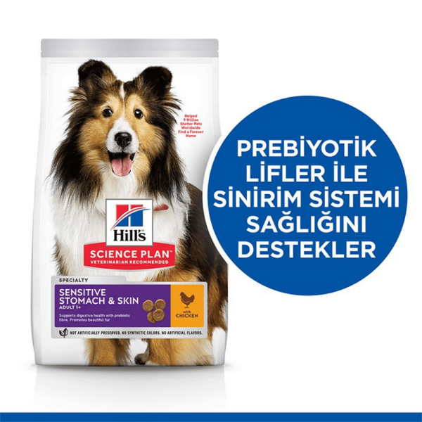 Hill's SCIENCE PLAN Hassas Mide ve Deri Yapısı için Tavuklu Yetişkin Köpek Maması 14kg