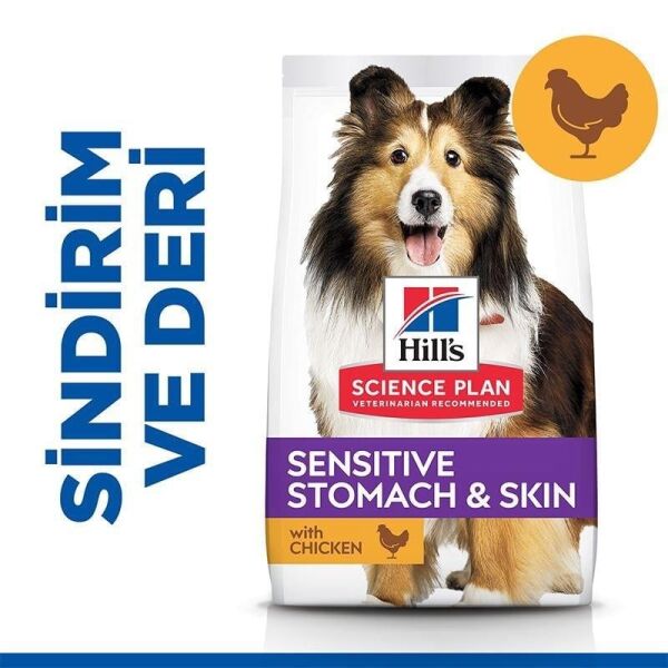 Hill's SCIENCE PLAN Hassas Mide ve Deri Yapısı için Tavuklu Yetişkin Köpek Maması 14kg