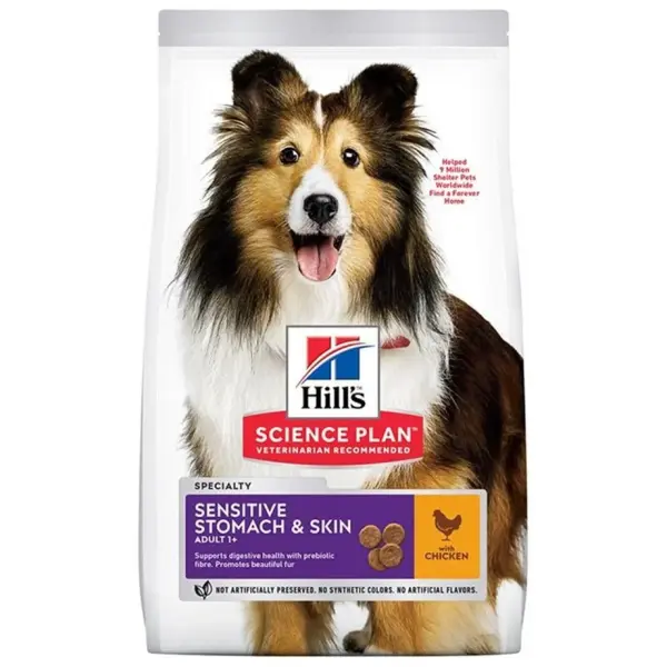 Hill's SCIENCE PLAN Hassas Mide ve Deri Yapısı için Tavuklu Yetişkin Köpek Maması 14kg