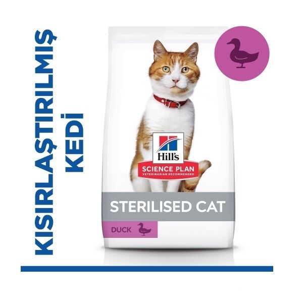Hill's SCIENCE PLAN Ördekli Kısırlaştırılmış Kedi Maması 1,5kg