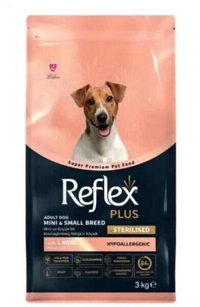 Reflex Plus Kuzu Etli Mini ve Küçük Irk Kısırlaştırılmış Köpek Maması 3kg