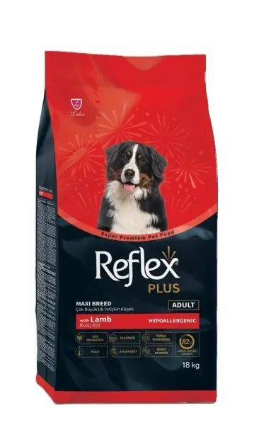 Reflex Plus Büyük Irk Kuzulu ve Pirinçli Yetişkin Köpek Maması 18kg