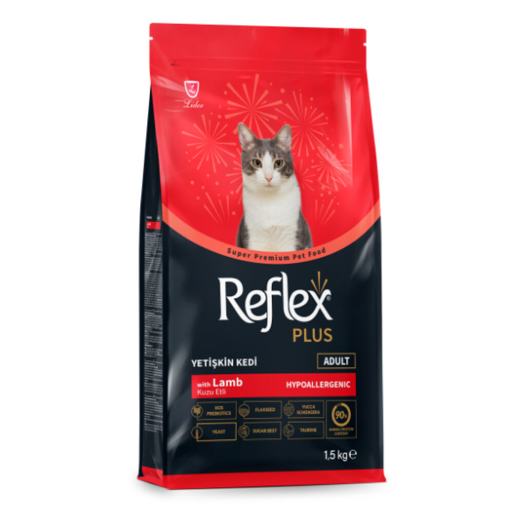 Reflex Plus Kuzu ve Pirinçli Etli Yetişkin Kedi Maması 1,5kg