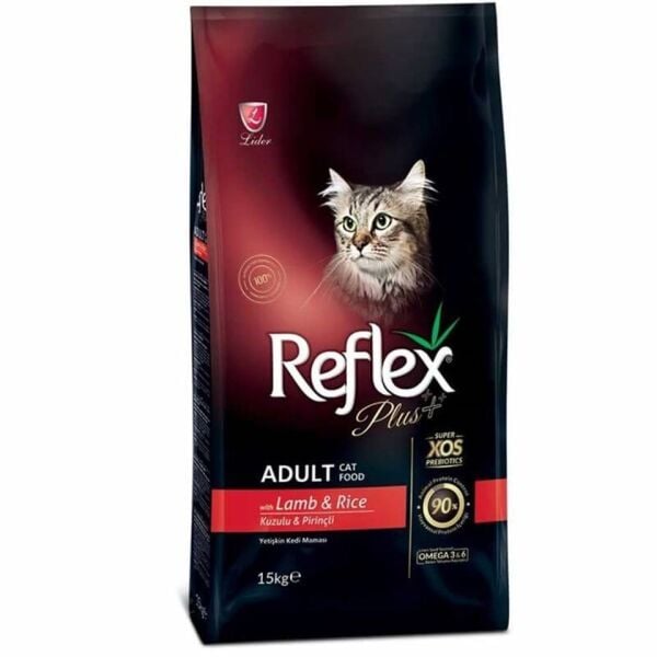 Reflex Plus Kuzu ve Pirinçli Etli Yetişkin Kedi Maması 1,5kg