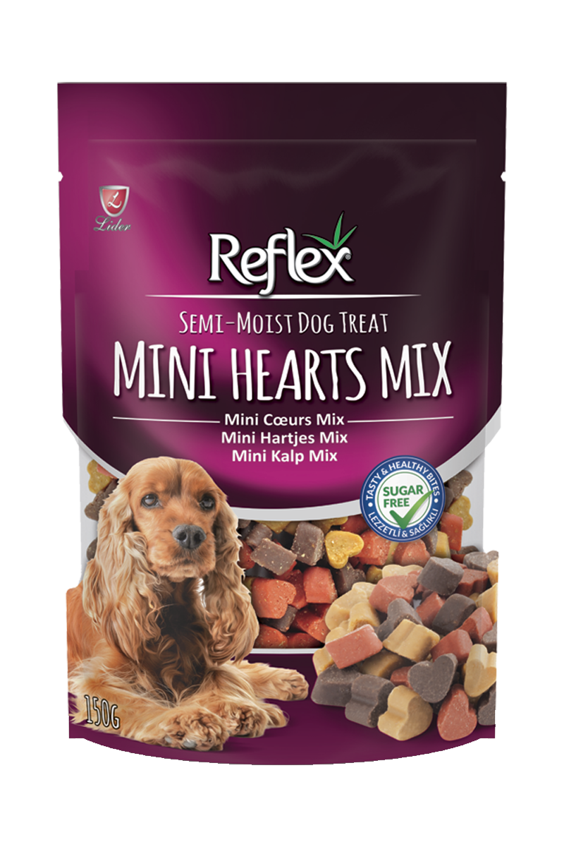 Reflex Semi-Moist Mini Kalp Karışık Ödül 150g