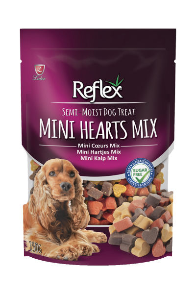 Reflex Semi-Moist Mini Kalp Karışık Ödül 150g