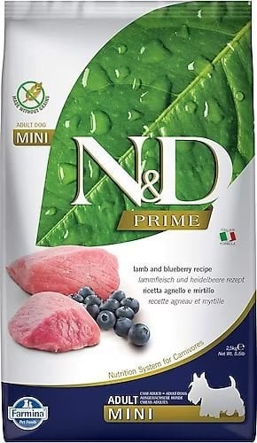N&D Prime Kuzu Etli ve Yaban Mersinli 2.5 kg Küçük Irk Yetişkin Köpek Maması