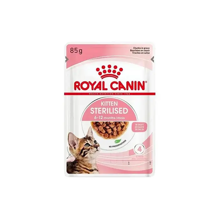 Royal Canin Kitten Gravy Sterilised Kısırlaştırılmış Yavru Kedi  85gr