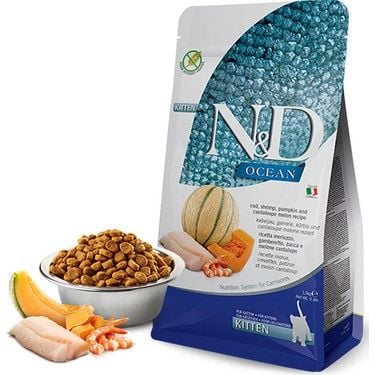 N&D Ocean Morina Balkabağı Karides ve Kavun 5 kg Yavru Kedi Maması