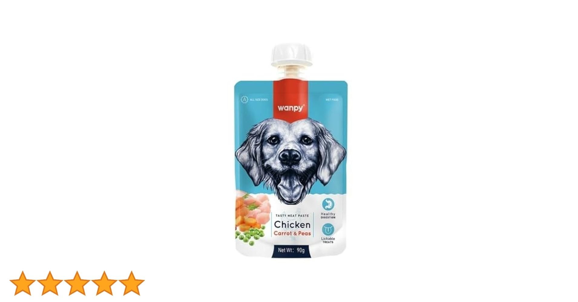 Wanpy Tavuk ve Havuçlu Taze Ezme Köpek Ödül Maması 90gr