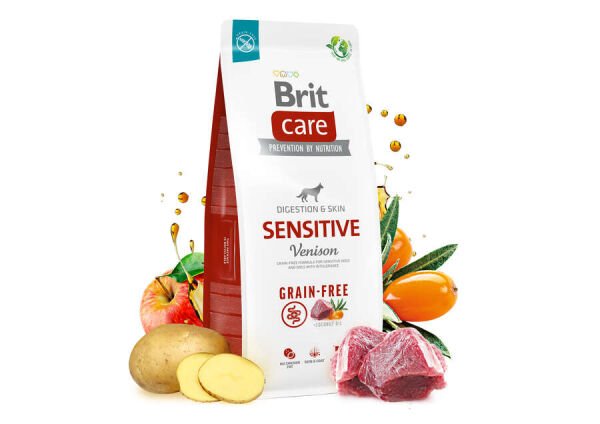 Brit Sensitive Tahılsız Digestion-Skin Geyik Etli Yetişkin Köpek Maması 12 Kg