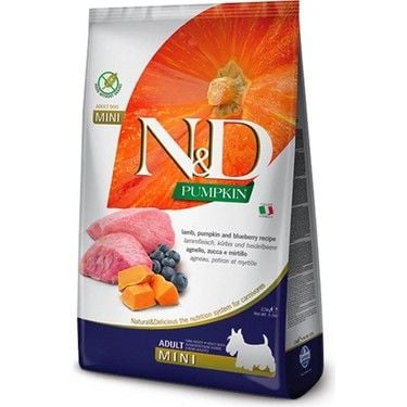 N&D Pumpkın Balkabak Kuzu Yaban Mersini Tahılsız Yetişkin Mini Köpek 7 Kg