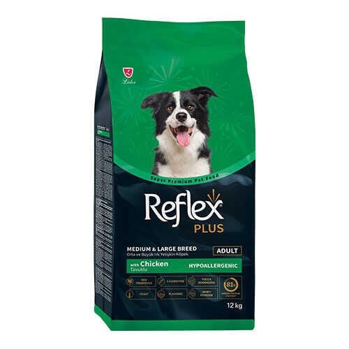Reflex Plus Hipoalerjenik Tavuklu Orta ve Büyük Irk Yetişkin Köpek Maması 12kg