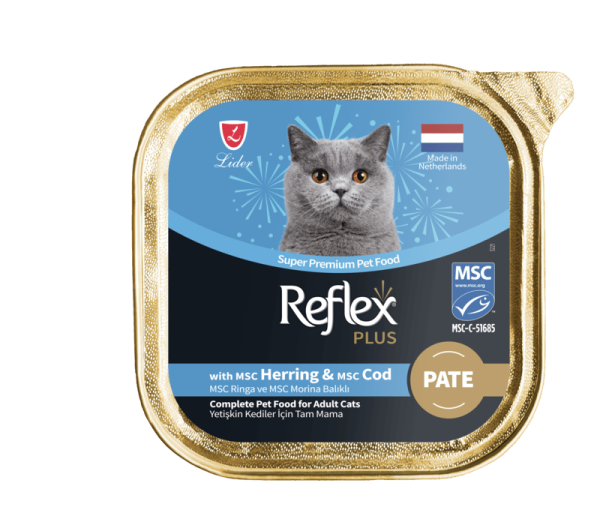 REFLEX PLUS MSC RİNGA VE MSC MORİNA BALIKLI KEDİ MAMASI 85G