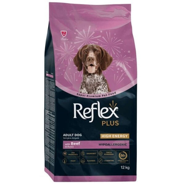 Reflex Plus High Energy Biftekli Köpek Maması 12 Kg
