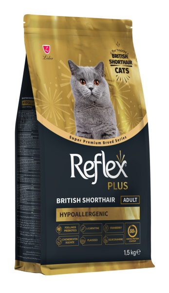 Reflex Plus British Shorthair Yetişkin Kedi Maması 1,5KG