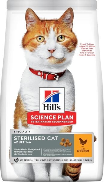 Hill's Science Plan Kısırlaştırılmış Tavuklu Kedi Maması 10 Kg