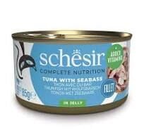 Schesir Jöle İçinde Ton Balıklı ve Levrekli Kedi Konservesi 85gr
