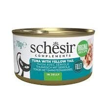Schesir Jöle İçinde Ton Balıklı ve Sarı Kuyruk Balıklı Kedi Konservesi 70gr