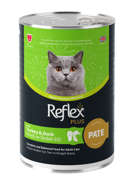Reflex Plus Pate Hindi ve Ördek Etli Yetişkin Kedi Maması 395G