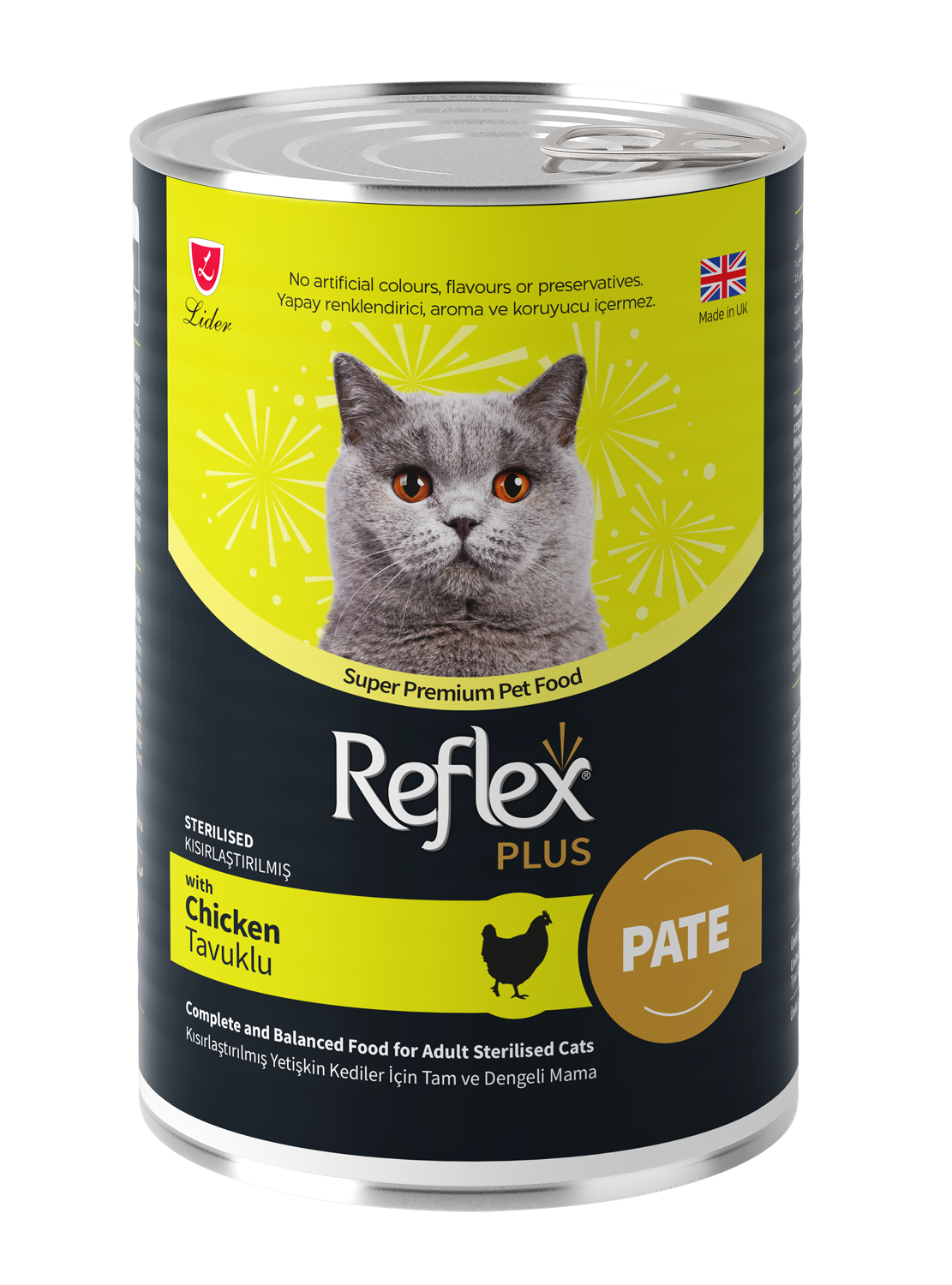 Reflex Plus Pate Tavuklu Kısırlaştırılmış Kedi Maması 395G