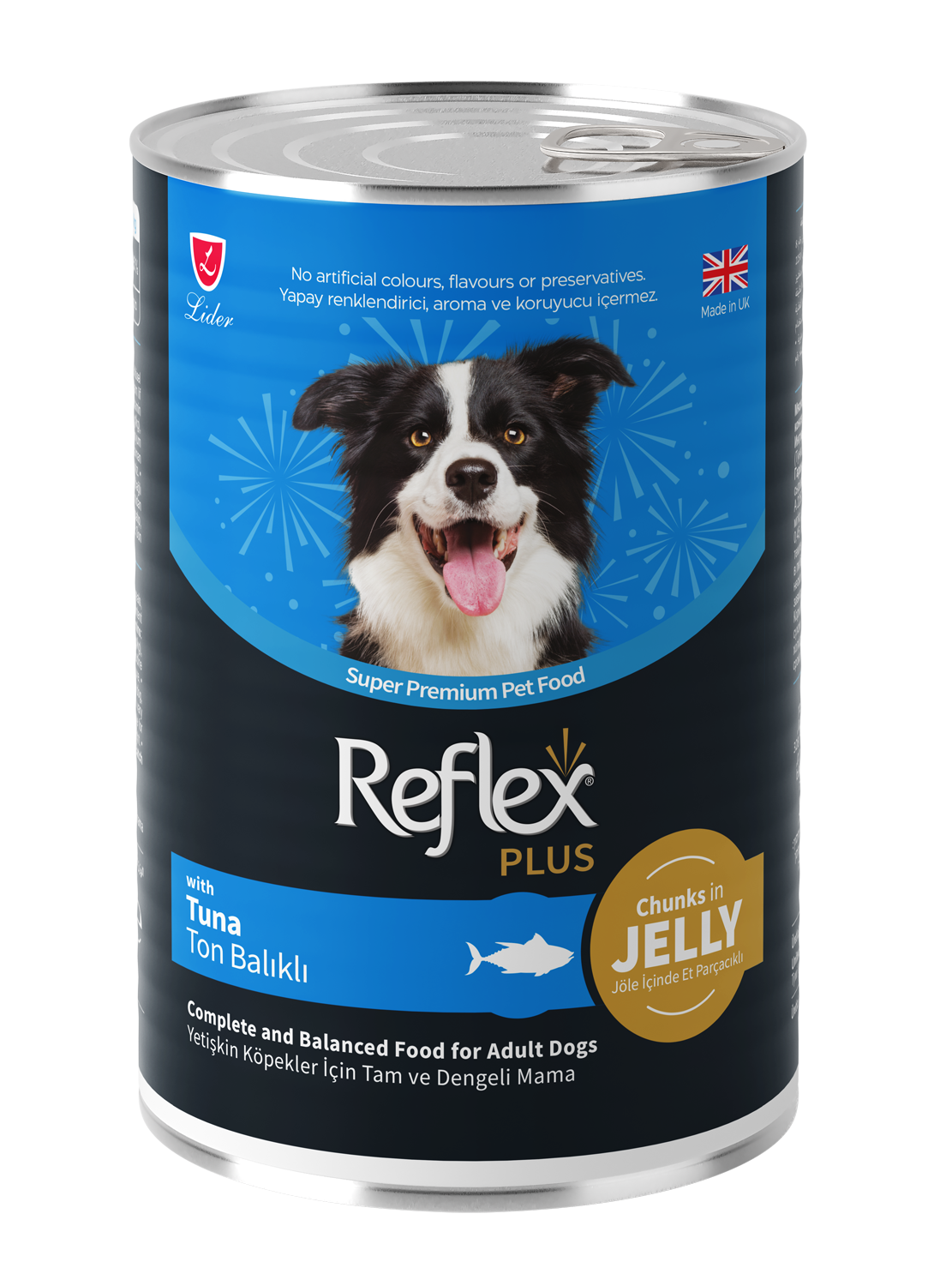 Reflex Plus Jöle İçinde Et Parçacıklı Ton Balıklı Yetişkin Köpek Maması 400G