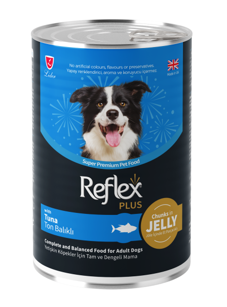 Reflex Plus Jöle İçinde Et Parçacıklı Ton Balıklı Yetişkin Köpek Maması 400G