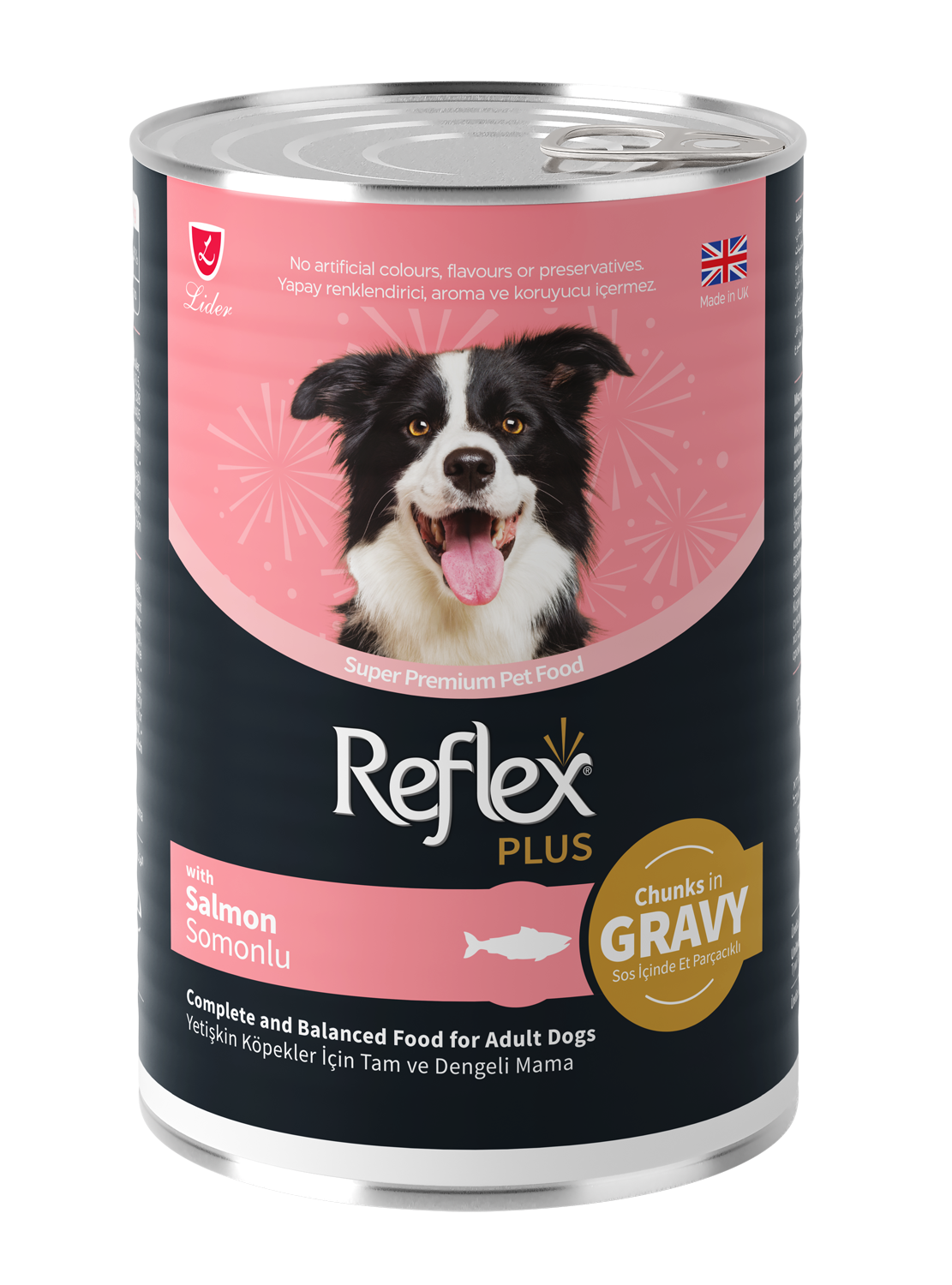 Reflex Plus Sos İçinde Et Parçacıklı Somonlu Yetişkin Köpek Maması 400G