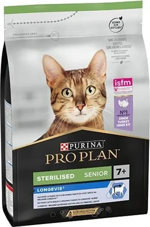 Pro Plan Hindi Etli Kısırlaştırılmış Yaşlı Kedi Maması 3kg
