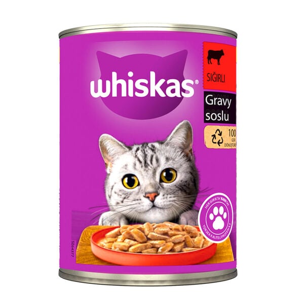 Whiskas Sığır Etli Konserve Kedi Maması 12 X 400 G