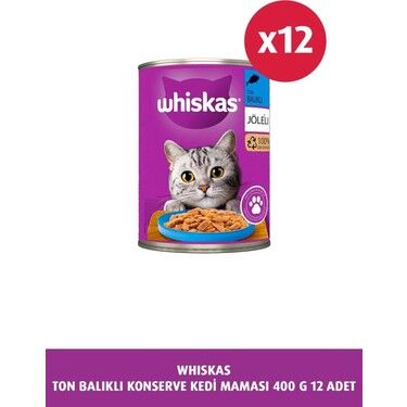 Whiskas Ton Balıklı Kedi Konserve 400 gr x 12